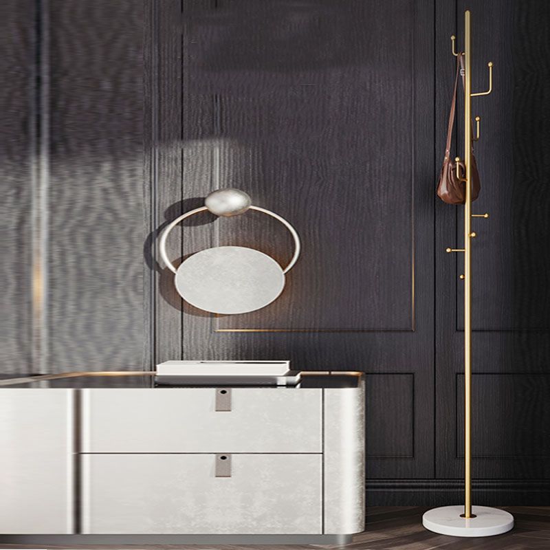 Modern Hall Tree Free Standing Metal Coat Rack With Coat Hooks Clearhalo 'Entry & Mudroom Furniture' 'furn' 'furn_hall_tree_coat_racks' 'Furniture' 'Hall Trees & Coat Racks' 'hall_tree_coat_racks' 1200x1200_6465d7e4-e3ff-440b-b9db-8873d74f5623