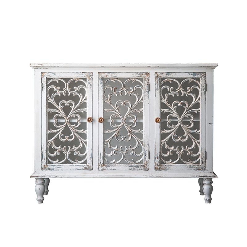 Tradizionale in legno in legno massiccio Porte in vetro armadio con le porte con porte