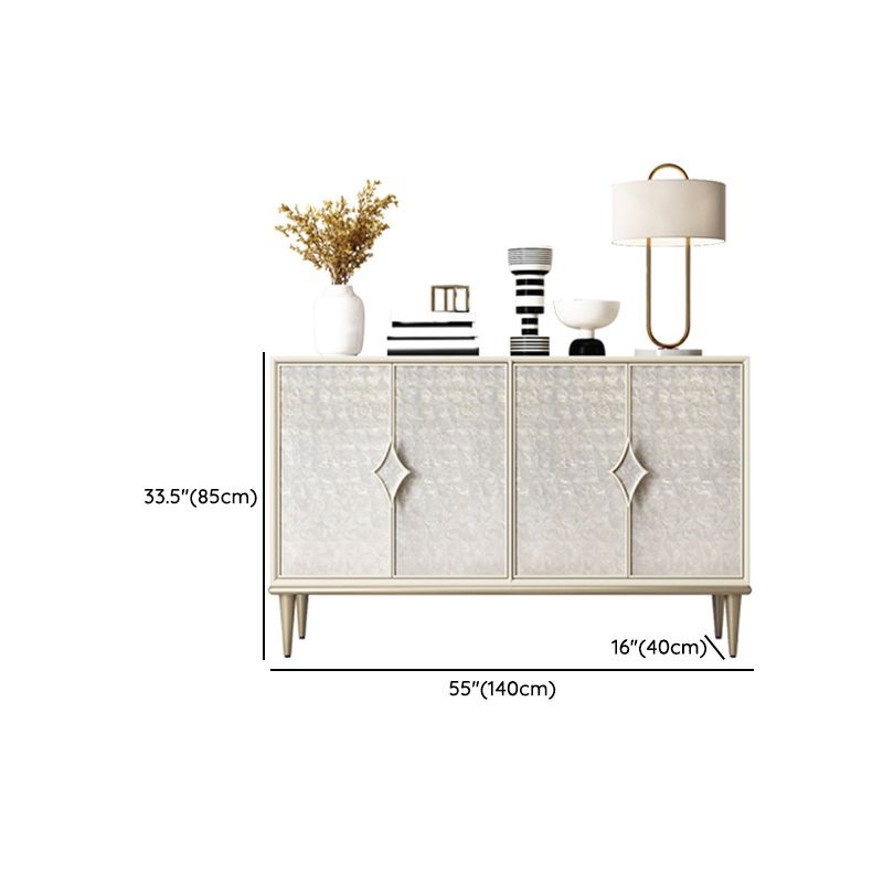 Tavolo a buffet in legno ingegnerizzato a buffet glam con porte per cucina