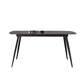 Black Metal Frame Industrial Rectangle Dining Table Sintered Stone Table for Home Clearhalo 'Dining Tables & Seating' 'Dining Tables' 'dining_table' 'furn' 'furn_dining_table' 'Furniture' 'Kitchen & Dining Furniture' 1200x1200_6466e240-2610-4695-8a9c-3c2741623693