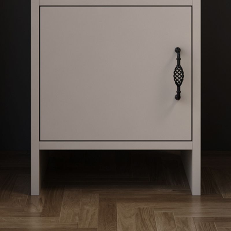 Mobile moderno per comodino il lato destro grigio imitazione tavolo da notte in legno con porta