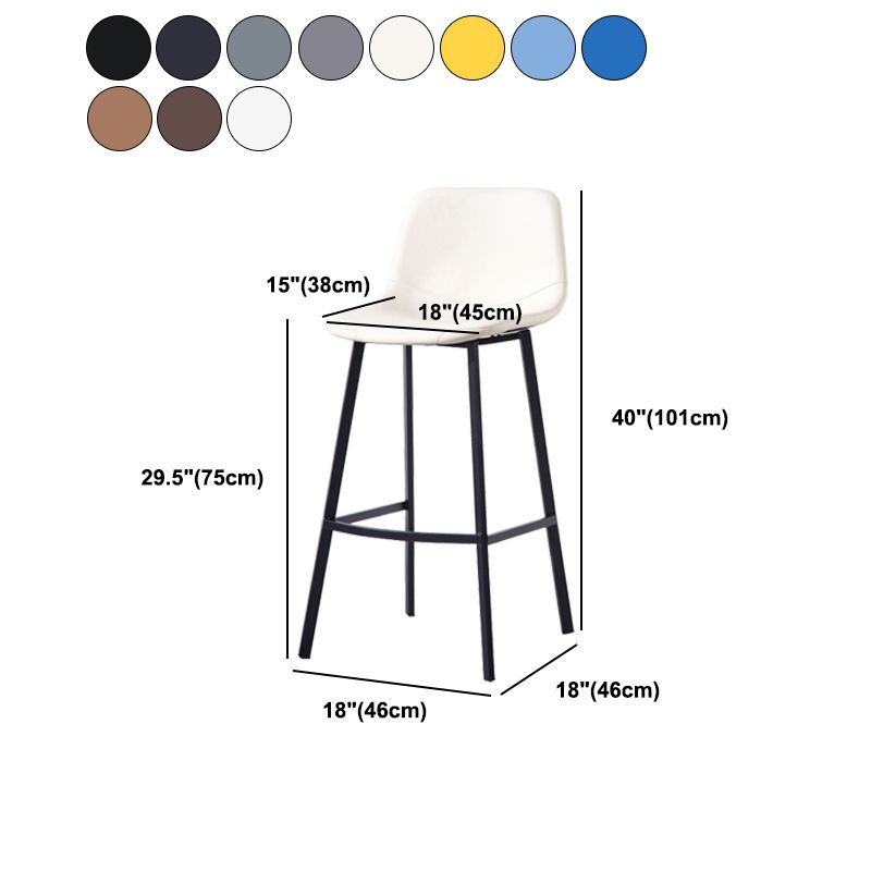 Modern Footrest Coffee Shop Stool Matte Finish Upholstered Bar Stools Clearhalo 'Bar Furniture' 'Bar Stools' 'bar_stools' 'furn' 'furn_bar_stools' 'Furniture' 'furniture_bar_stools' 'Kitchen & Dining Furniture' 1200x1200_646a68ca-4a83-4635-bc2e-240341854e6c