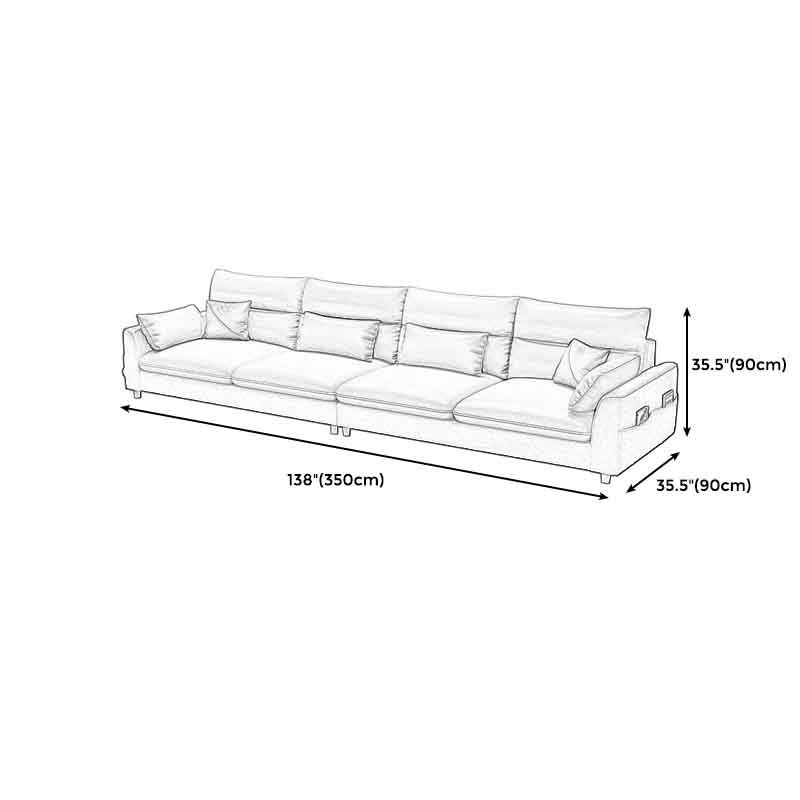 Contemporary Square Arm Sofa with Loose Back for Living Room, Apartment Clearhalo 'furn' 'furn_sofas' 'Furniture' 'furniture_sofas' 'kitchen' 'kitchen_sofas' 'Living Room Furniture' 'Sofa' 'sofas' 1200x1200_646b0733-1cb5-46f9-9863-8516c53a3298