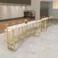 Rechteckiges Bartisch-Set, 1/5-teilig, moderner Bartisch mit Eisenrahmen und gepolsterte Hocker