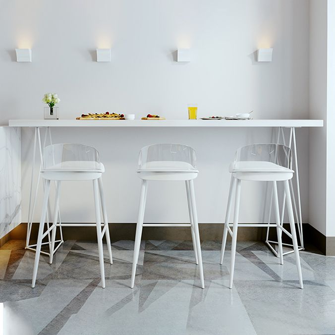 Contemporary Acrylic Bar Stools Low Back Living Room Counter Chair
