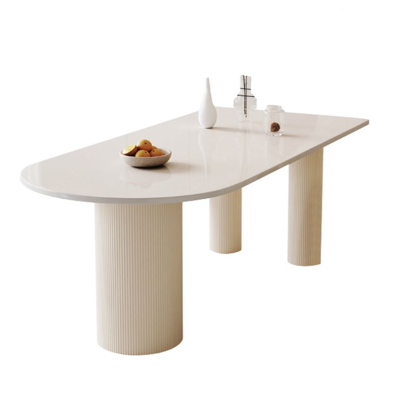 Modern White Dining Table Stone Dining Table for Kitchen Use Clearhalo 'Dining Tables & Seating' 'Dining Tables' 'dining_table' 'furn' 'furn_dining_table' 'Furniture' 'Kitchen & Dining Furniture' 1200x1200_646ca661-93da-470c-b41c-0f6d59efe8db