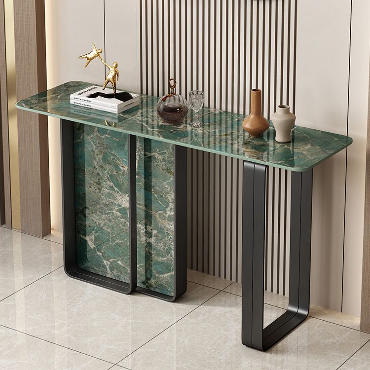 12 inch Wide Accent Table Rectangle Shape Stone Console Table for Hall Clearhalo 'Console Tables' 'console_tables' 'Entry & Mudroom Furniture' 'furn' 'furn_console_tables' 'Furniture' 1200x1200_646f0777-a3ec-4bbc-8f12-2197fb31c399