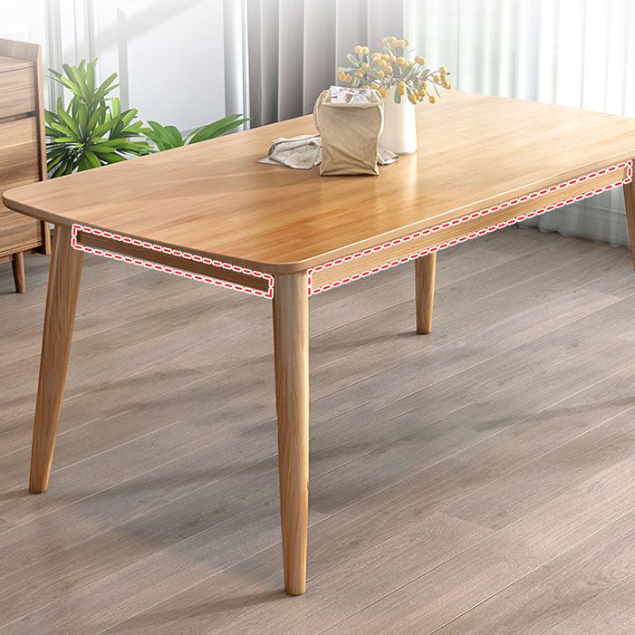 Modern Solid Wood Brown Dining Table Rectangle Shape Standard Dining Table for Kitchen Clearhalo ' dining_table' 'Dining Tables & Seating' 'Dining Tables' 'furn' 'furn_dining_table' 'Furniture' 'furniture_dining_table' 'Kitchen & Dining Furniture' 'kitchen&dining_furn' 'kitchen' 'kitchen_dining_table' 1200x1200_646f715d-d4d0-4e76-9a0e-cdb61736c043