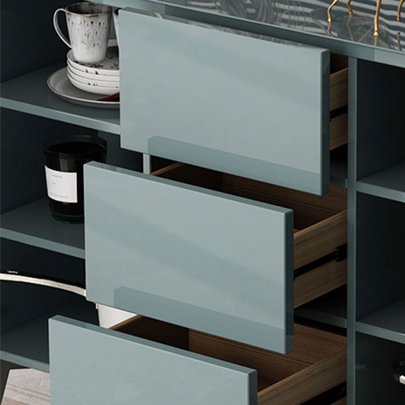 Contemporary Accent Cabinet Square Side Cabinet With Glass Top Clearhalo 'Cabinets & Chests' 'cabinets_chests' 'furn' 'furn_cabinets_chests' 'Furniture' 'Living Room Furniture' 1200x1200_646fd051-82ab-46cd-91ab-f3438e9f85c3