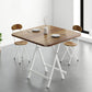 Metal and Wood Table Mid-Century Modern Style Folding Dining Table Clearhalo 'Dining Tables & Seating' 'Dining Tables' 'dining_table' 'furn' 'furn_dining_table' 'Furniture' 'Kitchen & Dining Furniture' 1200x1200_647756f2-ab82-4303-85e1-d867f084891e