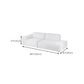 Scandinavian Style Upholstered Velvet Square Arm Chaise in White