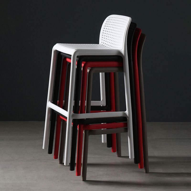 29.9 inch Plastic Contemporary Armless Stool Low Back Bar Stool for Restaurant Clearhalo 'Bar Furniture' 'Bar Stools' 'bar_stools' 'furn' 'furn_bar_stools' 'furniture_bar_stools' 'Kitchen & Dining Furniture' 'kitchen&dining_furn' 'kitchen' 'kitchen_furn' Furniture' 1200x1200_64783037-1673-4e04-9a04-f4e9d8ec138a