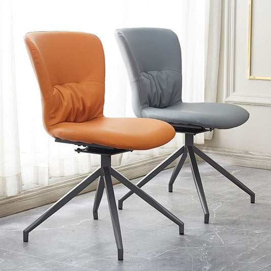 Contemporary Metal Dining Armless Chair Swivel Side Chair for Home Use Clearhalo ' kitchen&dining_furn' 'Dining Chairs' 'Dining Tables & Seating' 'dining_chair' 'furn' 'furn_dining_chair' 'Furniture' 'furniture_dining_chair' 'Kitchen & Dining Furniture' 'kitchen' 1200x1200_6478fc4f-ca37-4b8b-9b88-fc6ac1a37c75