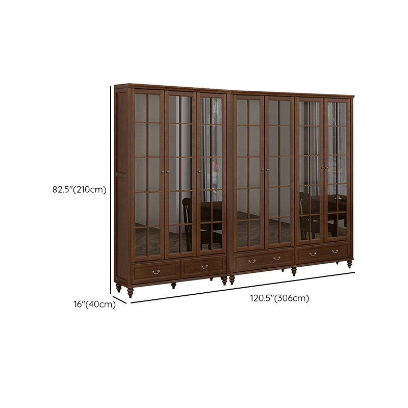 Mid-Century Modern Pine Storage Cabinet Solid Wood Brown Storage Cabinet with Drawer Clearhalo 'Cabinets & Chests' 'cabinets_chests' 'furn' 'furn_cabinets_chests' 'Furniture' 'Living Room Furniture' 1200x1200_64790d63-1859-49fb-9e14-3f81515a7f89