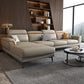 Modern 4-Seater Sectional with Adjustable Head Pillow and Pillow Top Arms