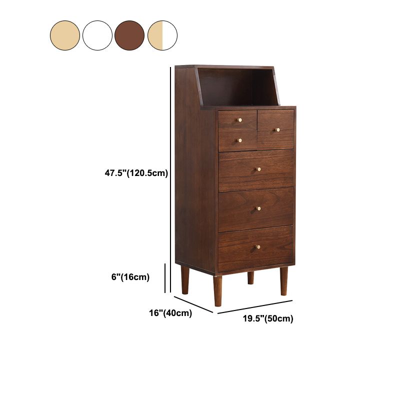 15,74 "cassa di accento largo con gambe dritte torace contemporaneo con 6 cassetti