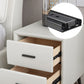 19 "H Moderne Nachttisch-Kunstleder 2-Drawer-Aufbewahrungstisch mit Beinen