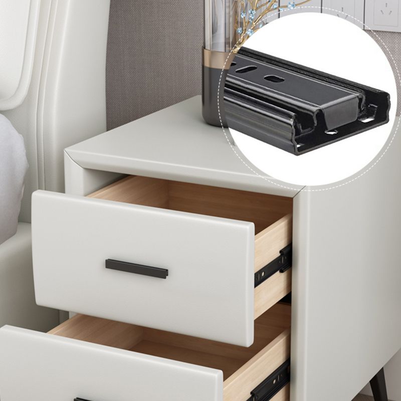 Moda de almacenamiento de 2 caves de cuero moderno de 19 "H con piernas con piernas