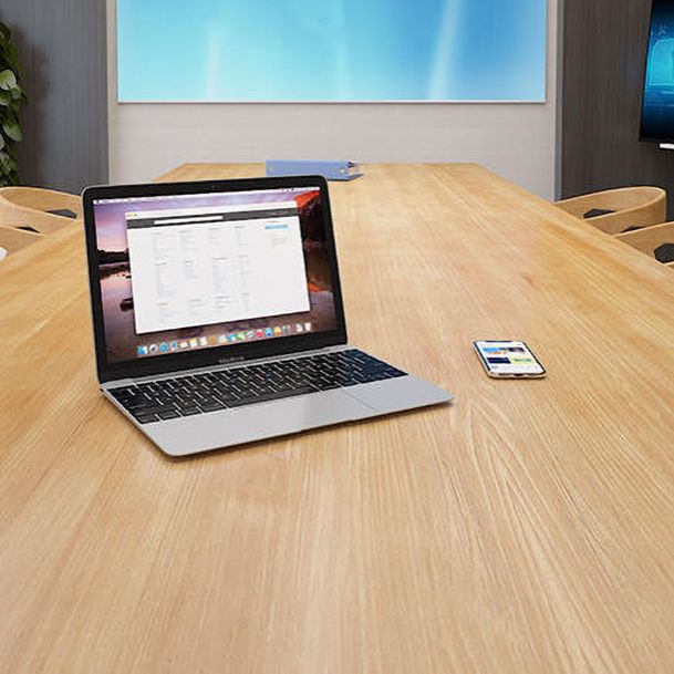 Office tavolo rettangolare in legno massiccio