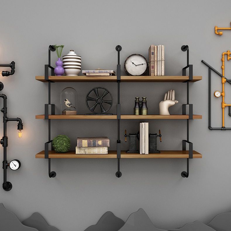 7.87 "W estantería de estilo industrial montado en la pared para la sala de estudio del hogar