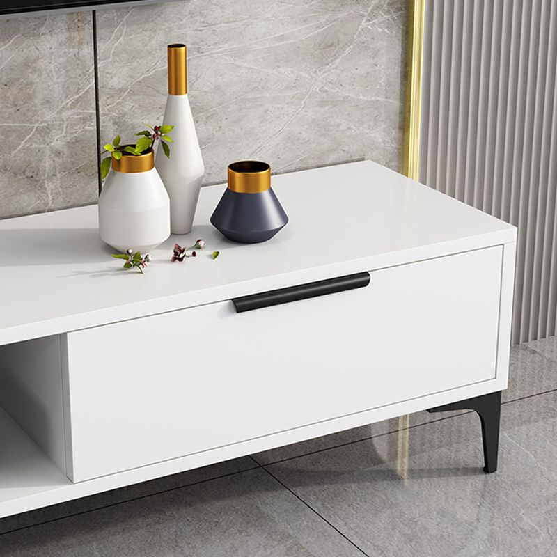 16 - Inch H Wood / Stone TV Console , Minimalist TV Cabinet - Grey / White Clearhalo 'furn' 'furn_tv_stands_entertainment_centers' 'Furniture' 'Living Room Furniture' 'TV Stands & Entertainment Centers' 'TV Stands & Media Storage Furniture' 'tv_stands_entertainment_centers' 1200x1200_6483d297-23c4-4381-a271-39fe0eeeeecf