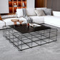 Mid-Century Modern Coffee Table Black Iron Frame Coffee Cocktail Table Clearhalo 'Coffee & Accent Tables' 'Coffee Tables' 'coffee_tables' 'furn' 'furn_coffee_tables' 'Furniture' 'Living Room Furniture' 1200x1200_6484d894-295b-450c-bc94-b8e1329f1644