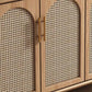 Contemporary Brown Wicker Doors Sideboard Solid Wood Buffet Table with Doors Clearhalo 'buffet_sideboard' 'Buffets & Sideboards' 'furn' 'furn_buffet_sideboard' 'Furniture' 'Kitchen & Dining Furniture' 1200x1200_6484ece5-4246-4db1-b944-684806a4657f