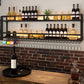 Iron Wine Rack Modern Style Wall Mounted Wine Holder Rack in Black Clearhalo 'furn' 'furn_wine_racks' 'Furniture' 'Kitchen & Dining Furniture' 'Wine Racks' 'wine_racks' 1200x1200_64867ec7-ba65-4477-94fc-fd4e88a0e8c4