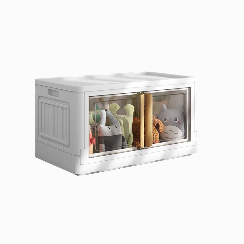 White Storage Cabinet Contemporary Hinged Wardrobe Cabinet for Bedroom