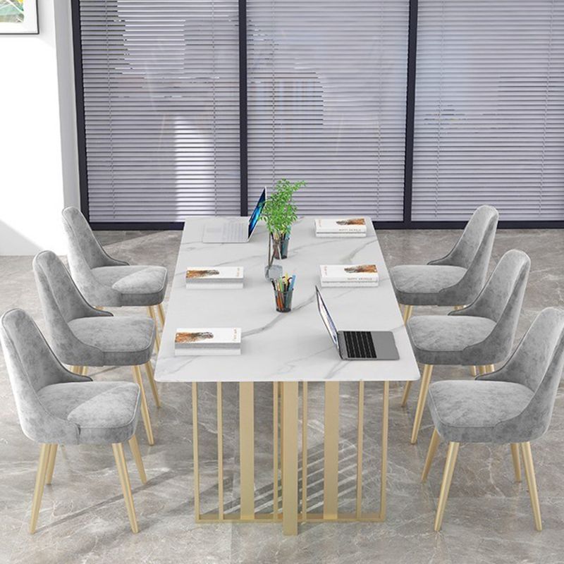 Scrivania rettangolare in pietra industriale 29,53 "Distanta da ufficio alta