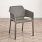 Designer Style Arm Chair Plastic Cross Back Side Chair for Restaurant