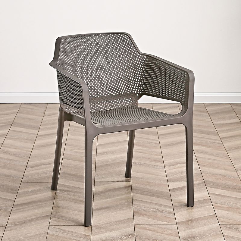 Designer Style Arm Chair Plastic Cross Back Side Chair for Restaurant Clearhalo 'Dining Chairs' 'Dining Tables & Seating' 'dining_chair' 'furn' 'furn_dining_chair' 'Furniture' 'Kitchen & Dining Furniture' 1200x1200_648929e3-295d-4070-9dd6-58643ddc057b