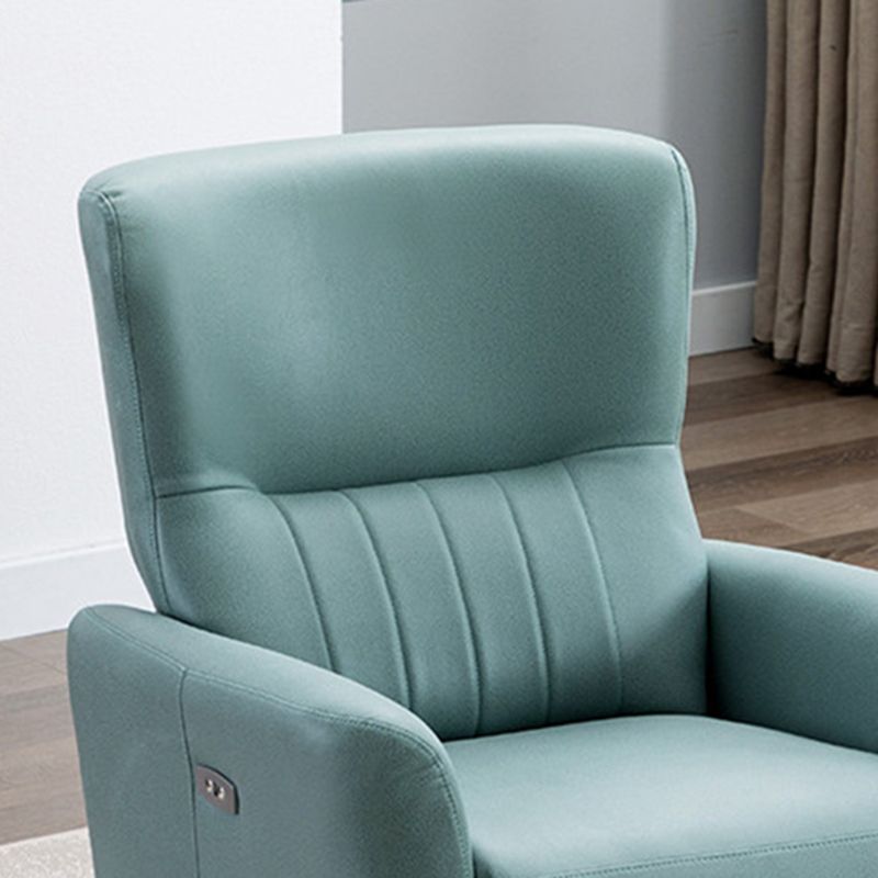 Sedia reclinabile in cuoio con telaio in metallo in metallo