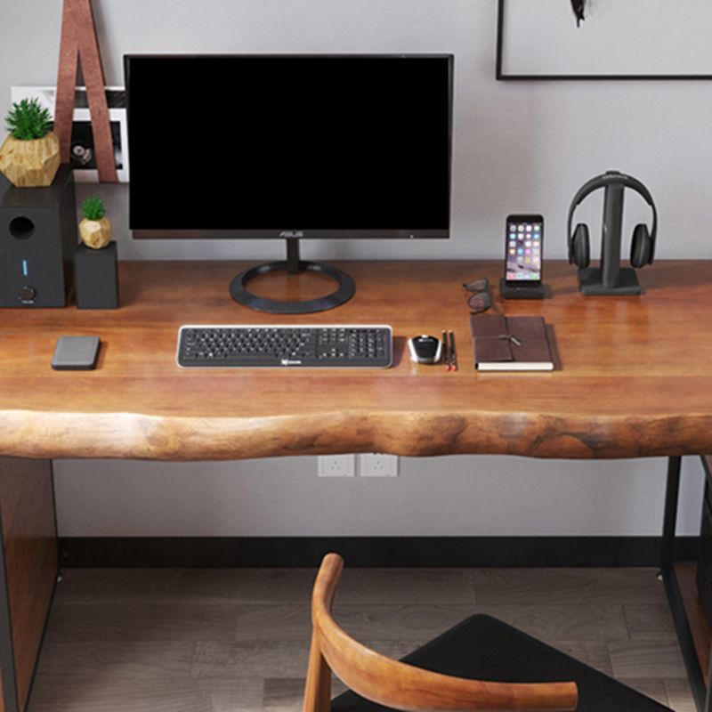 Industrial Wood Computer Desk Rectangular Office Desk with Drawer Clearhalo 'furn' 'furn_office_desk' 'Furniture' 'Office Desks' 'Office Furniture' 'office_desk' 1200x1200_648cbb89-c18f-4d50-8f85-7021942103cc