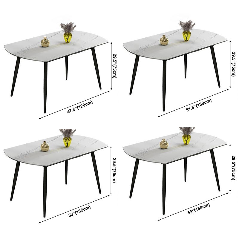 Modern Style Sintered Stone Dining Table White Round Table with Black Legs Clearhalo ' dining_table' 'Dining Tables & Seating' 'Dining Tables' 'furn' 'furn_dining_table' 'Furniture' 'furniture_dining_table' 'Kitchen & Dining Furniture' 'kitchen&dining_furn' 'kitchen' 'kitchen_dining_table' 1200x1200_648d01e9-4f66-4764-beec-d2e681fdd827