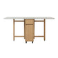 Modern Dining Table Foldable Rectangle Tabletop with Wood Base Clearhalo 'Dining Tables & Seating' 'Dining Tables' 'dining_table' 'furn' 'furn_dining_table' 'Furniture' 'Kitchen & Dining Furniture' 1200x1200_648e1ff3-77b0-42d6-9dea-80164396297d