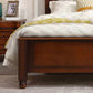 84.65 inch Wide Victorian Bed Frame Pine Wood Bed with Upholstered Headboard Clearhalo 'Bedroom Furniture' 'Beds' 'furn' 'furn_beds' 'Furniture' 1200x1200_648f3497-fa21-460c-94ba-714631bb8740