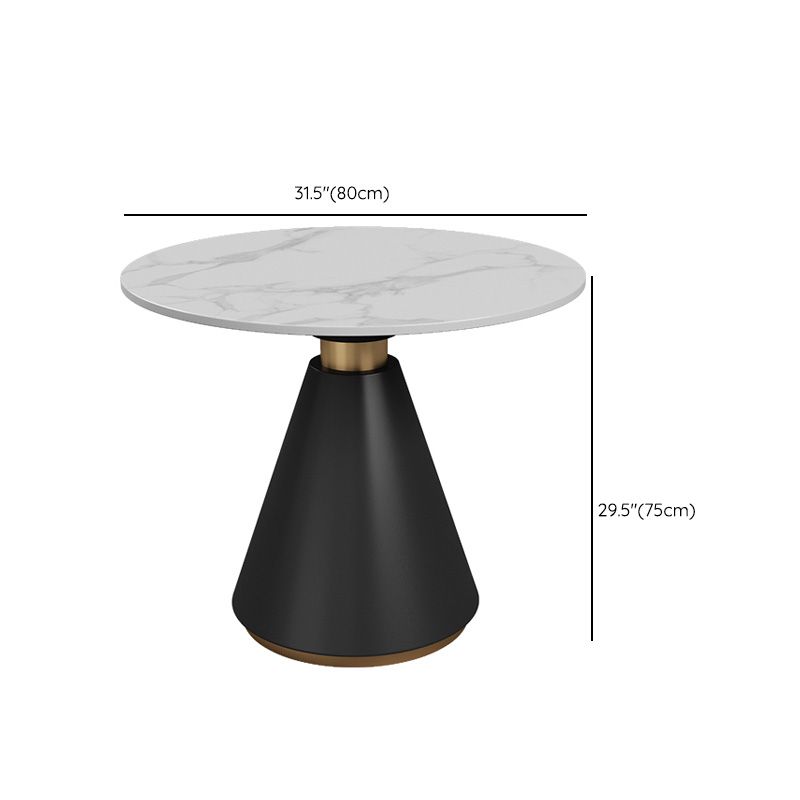 Modern Round Dining Table for Kitchen Metal Pedestal Base Table Clearhalo 'Dining Tables & Seating' 'Dining Tables' 'dining_table' 'furn' 'furn_dining_table' 'Furniture' 'Kitchen & Dining Furniture' 1200x1200_649043c1-f4ed-4a66-8cf7-5d1bbe8ea4ff