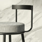 Industrial Armless Backrest Counter Stool Iron Cafe Bar Stool with Cushion and Pedal Clearhalo 'Bar Furniture' 'Bar Stools' 'bar_stools' 'furn' 'furn_bar_stools' 'Furniture' 'furniture_bar_stools' 'Kitchen & Dining Furniture' 1200x1200_64925def-9cbf-41ea-8093-e5a51c70d928