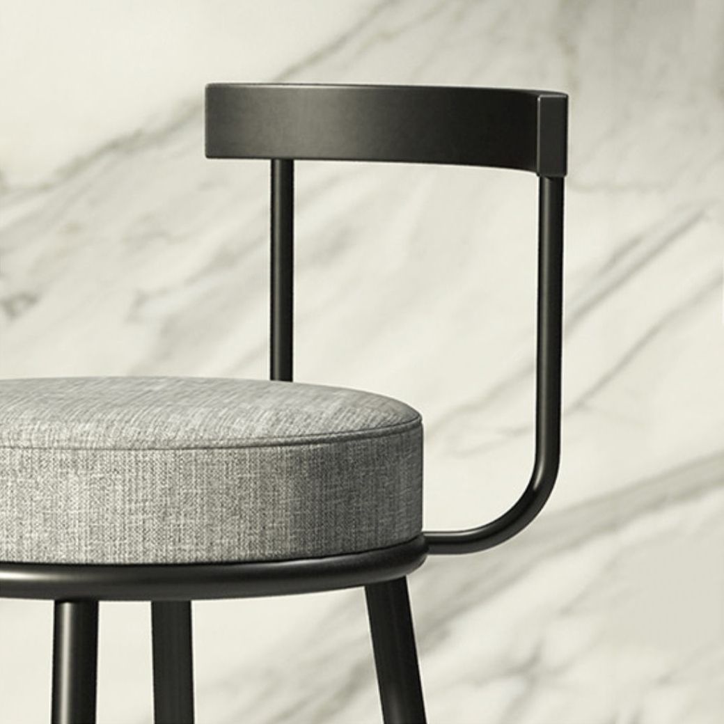 Industrial Armless Backrest Counter Stool Iron Cafe Bar Stool with Cushion and Pedal Clearhalo 'Bar Furniture' 'Bar Stools' 'bar_stools' 'furn' 'furn_bar_stools' 'Furniture' 'furniture_bar_stools' 'Kitchen & Dining Furniture' 1200x1200_64925def-9cbf-41ea-8093-e5a51c70d928