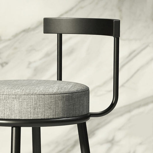 Industrial Armless Backrest Counter Stool Iron Cafe Bar Stool with Cushion and Pedal Clearhalo 'Bar Furniture' 'Bar Stools' 'bar_stools' 'furn' 'furn_bar_stools' 'Furniture' 'furniture_bar_stools' 'Kitchen & Dining Furniture' 1200x1200_64925def-9cbf-41ea-8093-e5a51c70d928