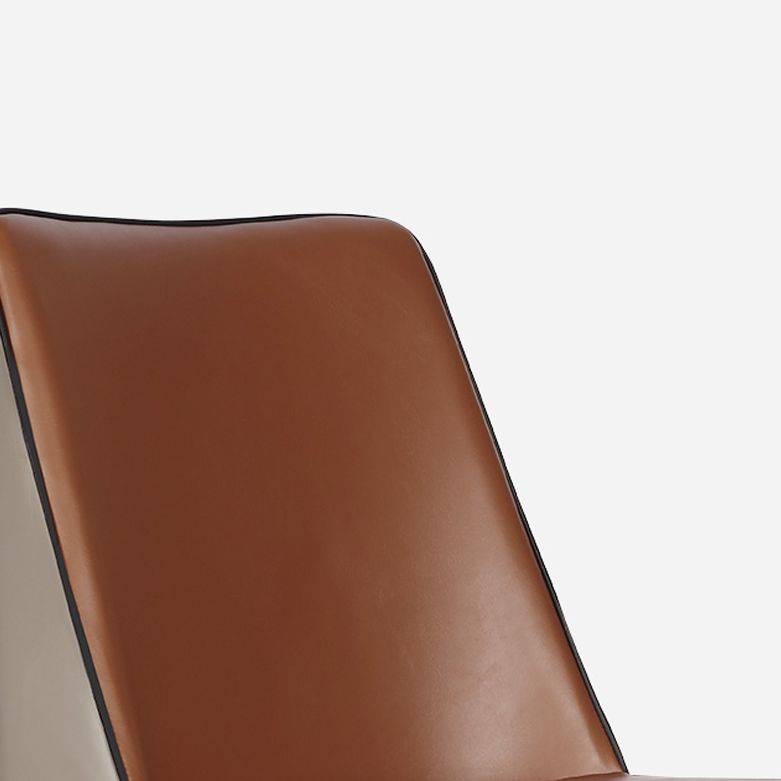 Contemporary Solid Back Armless Chairs Leather Dining Chairs for Kitchen Clearhalo ' kitchen&dining_furn' 'Dining Chairs' 'Dining Tables & Seating' 'dining_chair' 'furn' 'furn_dining_chair' 'Furniture' 'furniture_dining_chair' 'Kitchen & Dining Furniture' 'kitchen' 1200x1200_6493a430-89c8-42bf-86ea-1a3bf78e2626