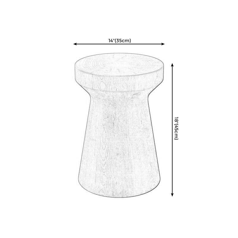 スクエアブロックベースデザインカクテルテーブルソリッドウッドラウンドコーヒーテーブル