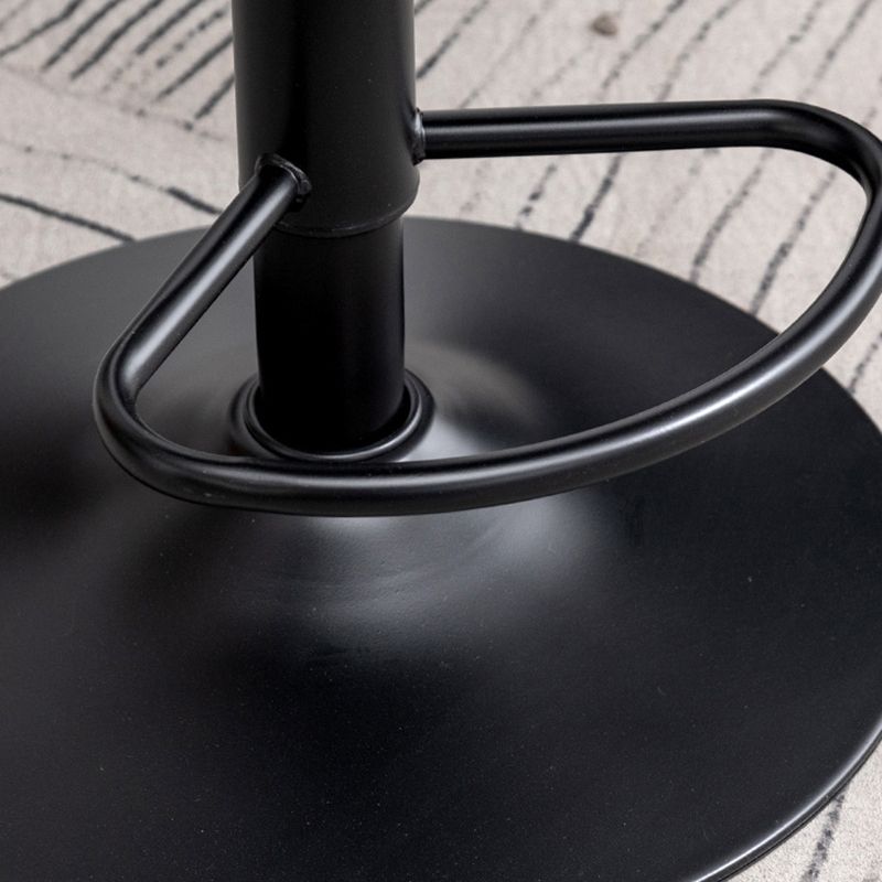 Contemporary Leather Swivel Barstool Indoor Bar Stool with Low Back Clearhalo 'Bar Furniture' 'Bar Stools' 'bar_stools' 'furn' 'furn_bar_stools' 'Furniture' 'furniture_bar_stools' 'Kitchen & Dining Furniture' 1200x1200_64976140-5f6b-4893-abc5-16b4c655e357