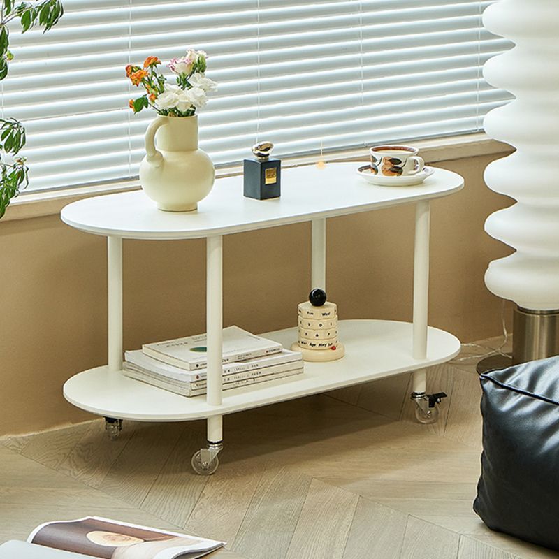 Wood Oval End Table with 4 Legs Base Storage Living Room Corner Table Clearhalo 'Coffee & Accent Tables' 'End & Side Tables' 'end_side_tables' 'furn' 'furn_end_side_tables' 'Furniture' 'Living Room Furniture' 1200x1200_64979c3f-26e4-453b-9ff6-8be60f6f0adf