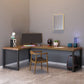 Industrial Solid Wood Writing Desk L-Shape Office Desk with Metal Legs Clearhalo 'furn' 'furn_office_desk' 'Furniture' 'Office Desks' 'Office Furniture' 'office_desk' 1200x1200_6497f046-ad4f-4706-ab4c-2889dd232097