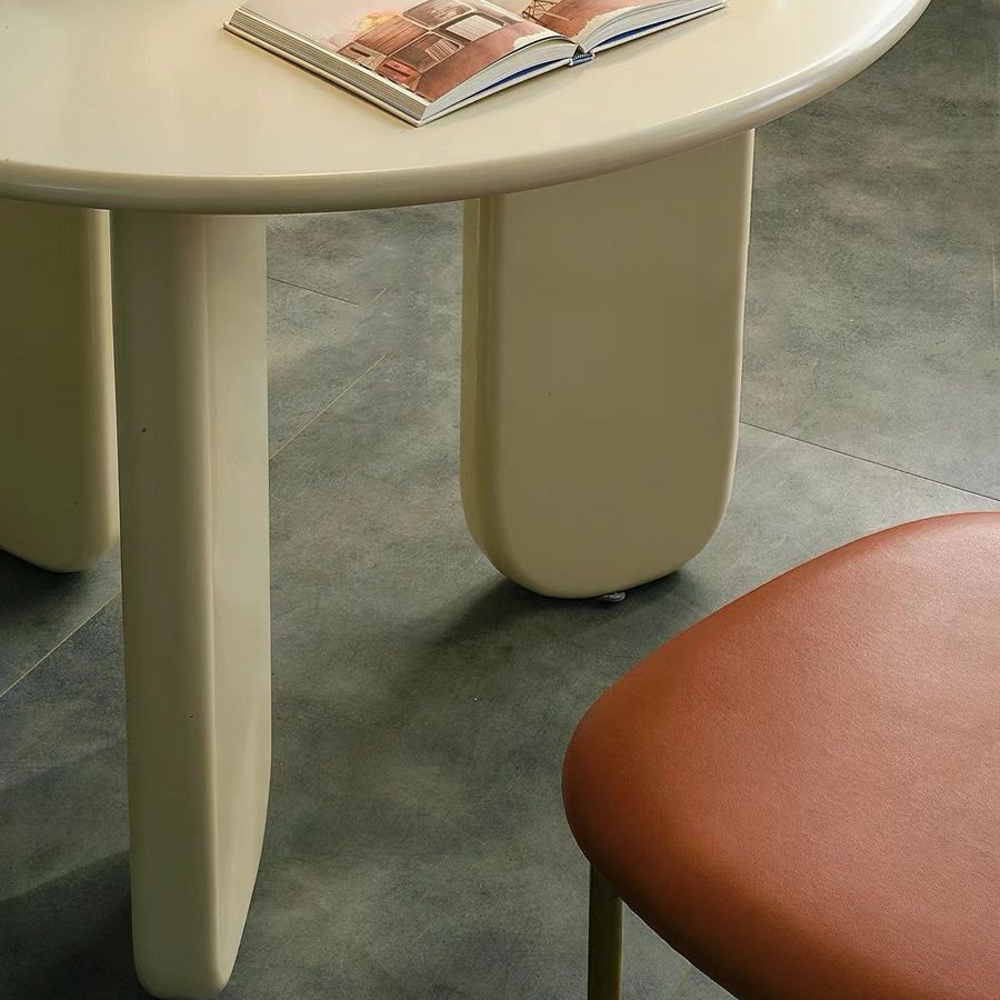 Nordic Round Wood Dining Table White Wooden Legs for Dining Room Clearhalo 'Dining Tables & Seating' 'Dining Tables' 'dining_table' 'furn' 'furn_dining_table' 'Furniture' 'Kitchen & Dining Furniture' 1200x1200_6498e02b-c970-4411-86de-3019f832e2e1
