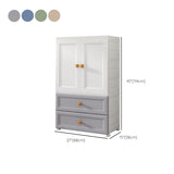 Bedroom Plastic Cabinet with Hinged Doors Matte Finish Modern Storage Cabinet