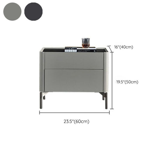 Contemporary Stone Storage Chest Vertical Bedroom Chest with Drawers