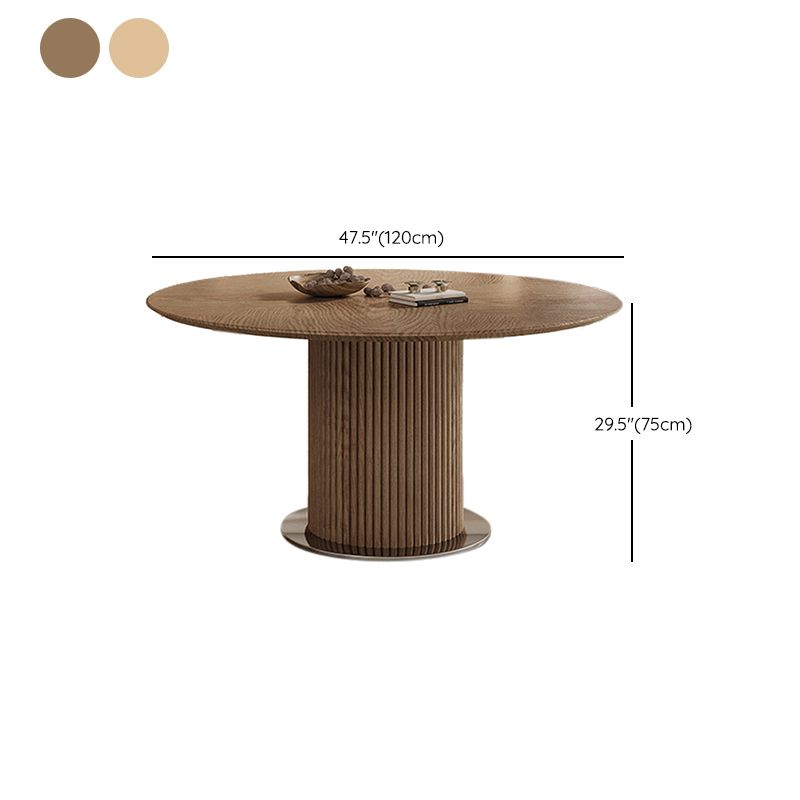 Contemporary Pedestal Dining Table Wood Dinner Table for Home Clearhalo 'Dining Tables & Seating' 'Dining Tables' 'dining_table' 'furn' 'furn_dining_table' 'Furniture' 'Kitchen & Dining Furniture' 1200x1200_649a8af4-427c-4432-8193-a18156003557